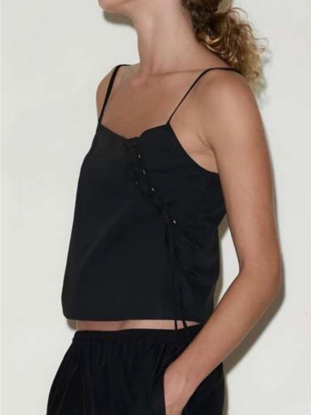 Deiji Studios black eyelet tank sz Med NWT